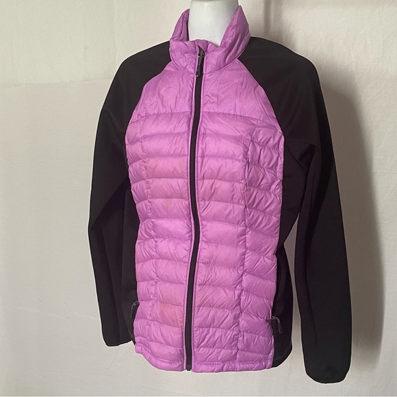32 Degrees Weatherproof purple and black quilted coat size medium - Picture 3 of 7